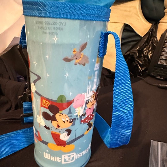 Disney Blue Character Water Bottle with Strap - Picture 2 of 5